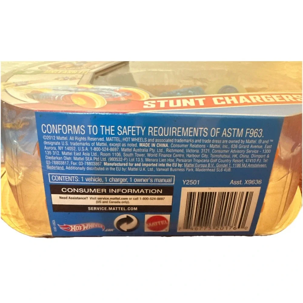 Hot Wheels Stunt Chargers Translucent Green/Blue‎ Elec Motor 2012 Mattel Y2502